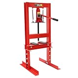 6T Werkstattpresse Hydraulikpresse aus Kohlenstoffstahl Auto Rahmenpresse Hydraulische Presse Einstellbare Höhe, für Autowerkstätten und mechanischen Werkstätten