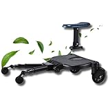 TinyPath Kinder Buggy Board - Universelles Trittbrett 19cm Sitz für alle Kinderwagen & Reisebuggys | Geschenkidee | Sicher, stabil & rutschfest | Einfache Montage | Kinderwagen-Zubehör