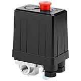 QWORK® 4-Wege Druckschalter, 220V Druckschalter Steuerventil, für Luftkompressor