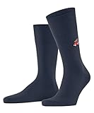 FALKE Herren Airport M So Wolle Baumwolle einfarbig Socken, Blau Space Blue 6116 Car, 39-40