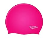 Speedo Unisex Kinder Junior Plain Moulded Silicone Junior Swimming Cap Schwimmkappe, Cherry Rosa/Blush, Einheitsgröße