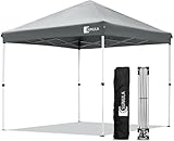 Sunula Pavillon 3x3 Wasserdicht Stabil Winterfest, Faltpavillon 3x3m mit Verdickten Röhren, Partyzelt Pavillion Klappbar für Camping Festival Party, Grau