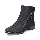 Rieker Damen Ankle Boots 73460, Frauen Stiefeletten,uebergangsstiefel,knöchelhoch,reißverschluss,Stiefel,Bootee,Booties,schwarz (00),41 EU / 7.5 UK