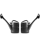 BigDean 2X Gießkanne 10 Liter anthrazit für Haus & Garten - aus robustem Kunststoff - Gartengießkanne mit Abnehmbarer Brause - zur einfachen Bewässerung von Blumen, Pflanzen & Bäumen