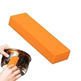 Fleckentferner aus Edelstahl | Messer aus rostfreiem Gummi – Entferner von Kratzern und Rost für Topfboden, Reiniger für Schmutz und Flecken, Farbe Orange