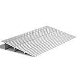 VEVOR Türschwellenrampe, 423x864x87 mm, Rollstuhlrampe aus Aluminiumlegierung mit Einer Tragkraft von 360 kg, Bordsteinrampen für Heimtreppen für Rollstühle Roller Gehhilfen Fahrräder Dreiräder