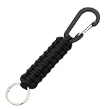 CENSIVI Schwarz Schlüsselanhänger - Geflochtenes Lanyard Schnellverschluss Schlüsselring Schlüsselband mit Schnalle für Unisex
