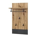 Vicco Wandgarderobe Selena, Anthrazit/Artisan-Eiche, 44 x 83 cm