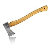 Xforst Axt, Forstaxt, Spaltaxt, Waldaxt aus Hickory Holz Stiel, 50 cm / 1,15 kg. Modell X-AG3 Optimierte Geometrie.