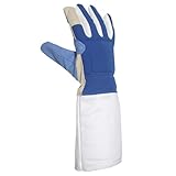 Fechthandschuh rechte Handzaunhandschuhe nicht rutschfeste Lederhandschuhe für Erwachsene Pünktlichkeitsresistante atmungsaktive, mit Baumwoll ausgekleidete Folien-/Ephon-Ausrüstung für das Training,