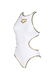 arena One Big Logo Badeanzug für Damen, Schnelltrocknende, Sportliche Bademode aus arena MaxLife Eco-Gewebe mit Maximaler Chlorbeständigkeit und 50+ UV-Schutz