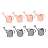 GALPADA 8 Stück Miniatur Gießkanne Teiliges Leichte Kompakte Mini Wasserkanne für Zimmerpflanzen und Puppenhaus Gartendeko Realistisches Design Rosa für Miniaturgärten und Innenräume