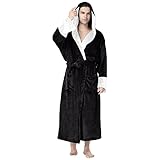 Bademantel Herren Frottee Kuschelig Einfarbig Robe Zum Schnüren Mit Kapuze Schnelltrocknend Saugstark Bademantel Premium Sauna Morgenmantel Lose Dicke Reisebademantel Flauschig Casual Kimono01