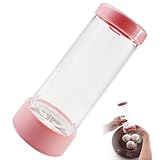 Staubzuckerstreuer, Puderzuckerstreuer, Puderzuckermühle, Küchensieb Streuer, Mühle Mehlstreuer mit Feinmaschigem Deckel, Puderzucker Shaker Sieve für Schokopulver Mehl Gewürz Küche Backen (Rosa)