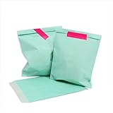 Frau WUNDERVoll® 25 Papiertüten türkis, 13 x 16,5 cm, 45 Gramm Papier, flach/Candy Bar, Hochzeit, Kindergeburtstag, Papiertütchen, Candybag, Tüten, Mitgebseltüten