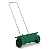 Muntel Streuwagen 12 L, Verstellbarer Salzstreuer & Düngerstreuer,Für Winterdienst, Garten & Terrasse,Gleichmäßige Streuverteilung, Rasenkalk, Streusalz, Handstreuer, Wetterbeständig, Ergonomisch