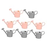 SUPVOX 8 Stück Teiliges Mini Gießkannen Kleine Garten Gießkanne Handliche Miniatur Wasserkanne Dekoration für Topfpflanzen und Puppenhaus Zubehör und Rosa