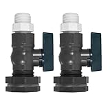 JOINPAYA 2 Sets Regenfass Wasserhahn Umstellarmatur Regenfass Wasserhahn Umstellarmatur Splitter Adapter Schwarz PVC