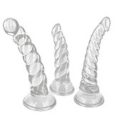 Hrekssi Transparent Realistischer Dildo Analdildos XXL Analdilatator Analplug Monster Dildos Mit Starker Saugnapf Anus Dilatator Groß Butt Plug Analspielzeug Anal Sex Toys Frauen Männer(L)