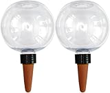 Wasserspender Pflanzen,2x500 ml Selbstbewässerungskugeln, große Kapazitätswässerungssystem, wiederverwendbare Tropfwässerung, automatische Urlaubsanlage Waterer für Sukkulenten Töpfe Innenpflanzen