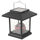 TOYANDONA Solar Hängelampe Außen Kerzenlicht Solarleuchte mit 300mAh Akku für Garten Terrasse und Balkon