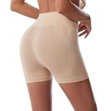 APMGONT Bauchweg Unterhose Damen Hohe Taille Shapewear, Shapewear Dauchweg Hose, Bauchkontrolle Höschen Shaping Unterwäsche, Leggings Miederpants, Stark Formend Body Shaper (Hautfarbe, L)