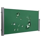 Ausziehbare Seitenmarkise für Terrasse, Outdoor, wasserdicht und UV-beständig, verstellbare Höhe 120 cm x 170 cm, Länge 200 x 599 cm, perfekt für Garten, Balkon, Hof