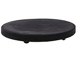 Ondis24 Pflanzenroller bis 150 kg Blumenroller mit unsichtbaren Rollen Möbelroller Kübelroller Pierre (⌀ 30cm, Anthrazit)