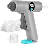 DAJASD Akku Heißklebepistole, 3,7 V Klebepistole kabellos mit Akku 2500 mAh und 22 Klebesticks(7 * 150 mm), automatische Abschaltung, schnelles Aufheizen von 40 S für Basteln, Kunst und Reparatur