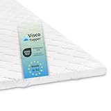 Bodyprotect Topper 140 x 200 x 6 cm, Visco Matratzentopper, Viscoschaum Matratzenauflage, waschbar bis 60 Grad, weiß