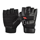 inmen Trainingshandschuhe, PU-Fitness-Handschutzhandschuhe, verstellbare Fingerlose Bodybuilding-Handschuhe, Trainingshandschuhe, Gewichtheberhandschuhe für Fitnessstudio, Büro und Zuhause