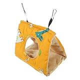 LOORGVEL Warme Vogelhängematte aus Baumwolle Kuscheliges Haustierzelt mit Kleines Vogelnest für Papageien Wellensittiche und Nymphensittiche Wetterfeste Hängematte für Vogelkäfige