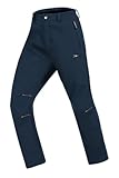 Zoofly Kinder Skihose Gefütterte Hose Softshellhose Atmungsaktiv Winddicht Winter Schneehose Jungen Thermohose Mädchen Warm Outdoorhose Wanderhose Navyblau 134-140