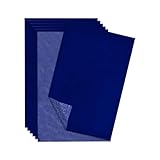 50 Stück Pauspapier A4,Kohlepapier Zum Nachzeichnen Blaupapier Zum Durchschreiben Transparentpapier Transferpapier Paper Einseitig Tonpapier Graphitpapier für Packpapier Blaupause Stencil (Blau)