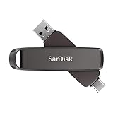 SanDisk Extreme PRO DUAL Drive 512GB, Flash-Laufwerk 2-in-1 USB Type-A und USB Type-C, Hochleistungs,Lesegeschwindigkeit bis zu 1000 MB/s, Automatische Backup, Dateiverwaltung Metallgehäuses, Schwarz