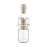 Ölspender mit Bürste – PP 2-in-1-Grillutensilien, praktische Speiseöl-Dosierflasche mit Silikon-Backpinsel für Küche, Zuhause, Fritteuse, Grillen, Soße,