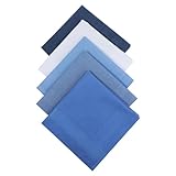 Giantree 5 Stück Stoff Taschentücher für Herren, 40 × 40 cm Baumwolle Herrentaschentücher, Weiches Einstecktuch Wiederverwendbar, Geschenk für Männer