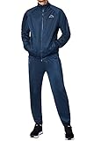 Kappa Trainingsanzug Villos für Herren, bequemer Tracksuit für Sport, Freizeit und Reisen, die Jogginghose & Trainingsjacke sind atmungsaktiv, schnell trocknend, blau, Größe XL