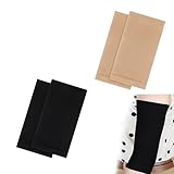 2 Paar Armformärmel, Arm Elastische Kompression, Oberarm Shaper Brace, Gewichtsverlust Oberarm Shaper, Arm Kompression Wrap Ärmel, Arm Schlankheits Sleeve, für Damen Mädchen (Schwarz, Hautton)