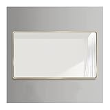 Cosmetic Mirror Aluminiumlegierung Badezimmerspiegel Kosmetikspiegel Badezimmer Wandmontierter Kosmetikspiegel Badezimmerspiegel Badezimmerspiegel Badezimmerspiegel Kosmetik Spiegel ( Color : Gold , S