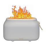 Bomefoi Aromatherapie Diffuser - Ultraschall Luftbefeuchter Mit Flammeneffekt | Tisch Schlafzimmer Luftbefeuchter,Für Eigenheimbesitzer Büro Studentenwohnheim Kinderzimmer Wohnzimmer Hotel Wohnung