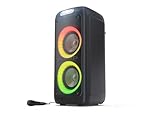 SHARP PS949 Bluetooth Party-Lautsprecher (200 Watt, integrierter Akku mit 13 Stunden Spielzeit, Super Bass, LED-Lichteffekte, inkl. Mikrofon), schwarz