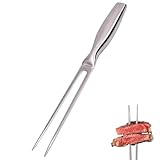 Fleischgabel Edelstahl, 27cm Grillgabel mit ergonomischem Griff, Tranchiergabel Gerade für Camping Und Küche von Braten, Truthahn und für Dinnerpartys
