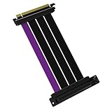 Cooler Master Riser-Kabel PCIe 4.0 x16-200mm, schwarz/lila, Anschlüsse - PCIe X 16, Stecker auf PCIe X16 90° Buchse