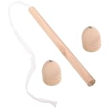 WOONEKY Holz Traditioneller Chinesischer Gyroskop Peitschenseil Lustiges für Jungen und Mädchen Fördert Bewegung und Eltern Junge Mädchen bindung