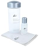 LEADER Brillenbad SET - Schüttelbad mit Spezialreiniger 50ml + Microfasertuch - Patentiertes Brillenreinigungsgerät - Innovative Brillenreinigung wie vom Optiker für Gläser und Gestell