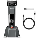 Intimrasierer Mann, kensen Rasierer Herren Intimbereich Wasserdicht Körperrasierer Herren Nass Trocken Body Groomer Men Mit Ablage Aufsteckkämmen Körperhaartrimmer Typ-C Für Beine Achselhöhle Leiste