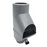 Jardinion Regenwasserfilter, Fallrohr Laubabscheider Silber 30,5 x 12 x 17,5cm Regenwassersammler für Fallrohr DN75, DN85, DN100