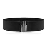 Taillengürtel Schwarz Breiter Gürtel Damen Für Kleid Elastischer Gürtel Wide Elastic Belt For Women Breiter Taillengürtel Adjustable Waistband Verstellbarer Mit Flacher Für Jeans, Hosen, Kleider