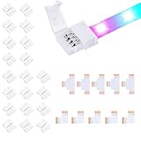 LED Strip Verbinder 4 Polig, L Form und T Form Lötfreier LED Licht Anschluss für 10mm 5050 3528 RGB LED Streifen
